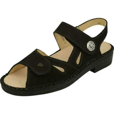 Produktbild von Bequeme Sandalette, Finn Comfort Costa, Damen, Schwarz, Leder, NEU - Damenschuhe Sandale bequem / lose Einlage, Schwarz