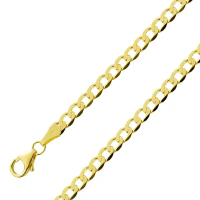 Produktbild von Panzerkette 3,1mm Gelbgold 585 14 Karat massiv Cuban Link Chain 45
