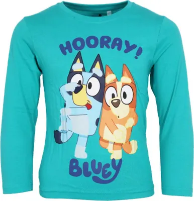 Produktbild von Bluey Bingo Kinder Langarmshirt langarm Shirt – Blau / 92