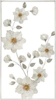Image de Mauro Ferretti panneau mural Flix 50x5,5x90,5 cm blanc or