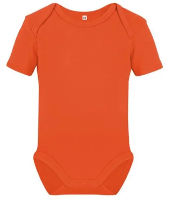 Produktbild von Link Kids Wear - "Bailey 01" Bodysuit für Baby, Baumwolle aus biologischem Anbau, kurzärmlig LT5427 (68) (Orange)