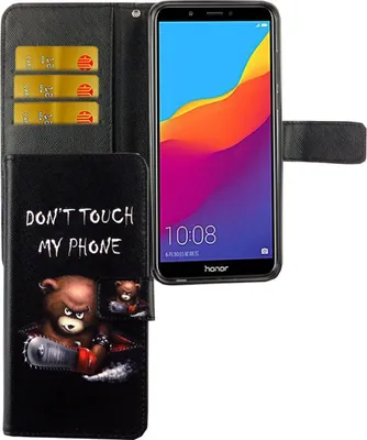 Produktbild von Handyhülle Tasche für Handy Huawei Honor 7C Bär mit Kettensäge