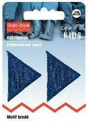 Produktbild von Prym Applikation Dreiecke klein, Jeans dunkel