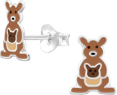 Produktbild von Ohrringe Ohrstecker 925 Sterling Silber mit Känguru