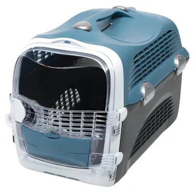 Produktbild von Catit Cabrio Transportbox blau/grau
