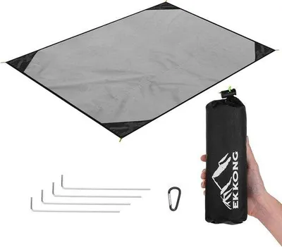 Immagine prodotto di Tela da picnic impermeabile ultraleggera, nera/grigia, 200x200 cm
