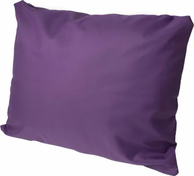A single purple pillow is shown against a white background.