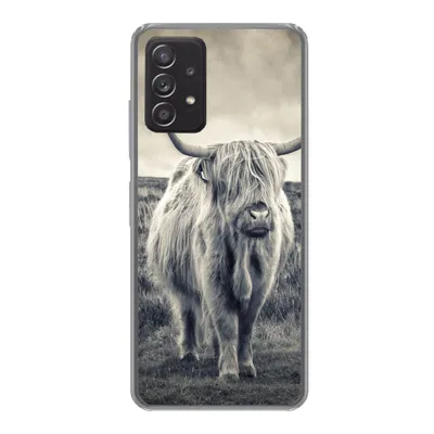 Produktbild von MuchoWow® Handyhülle Schutzhülle Hülle für Samsung Galaxy A53 5G Schottischer Hochländer - Tiere - Wolken - Kuh - Natur Silikon Softcase Handy Hülle - Schutzabdeckung