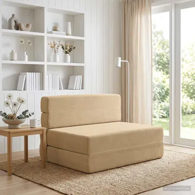 Produktbild von Möbel Klappsofa Bett Grün Grau 70 x 72 x 60 cm Stoff - Klassische Sofas CC3670