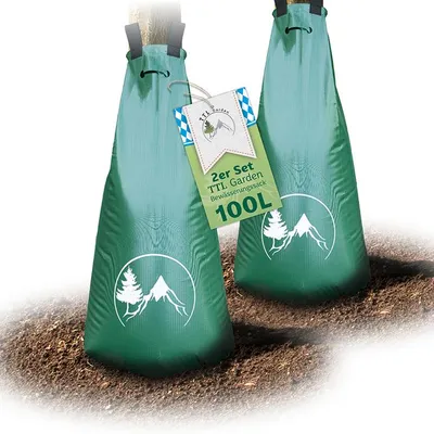 Produktbild von TTL GARDEN Baum Bewässerungssack 2x100L Tröpfchenbewässerung PVC UV-stabil