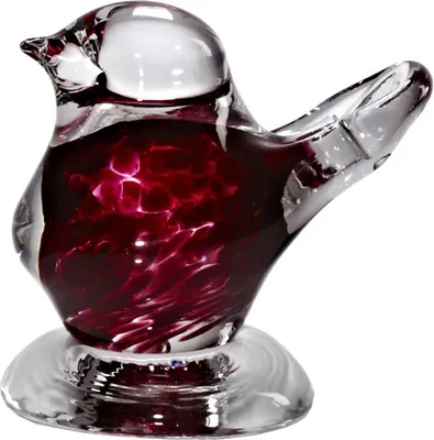 Produktbild von Glasfigur Spatz (8cm), rot