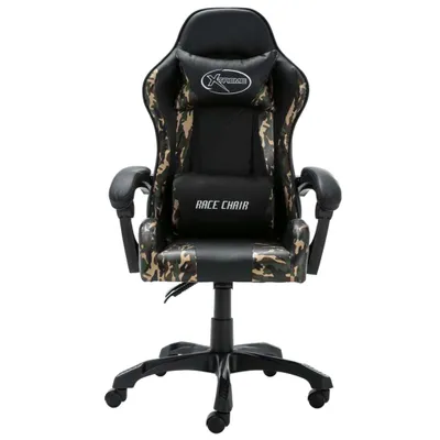 Produktbild von vidaXL Gaming-Stuhl Schwarz und Tarnmuster Kunstleder