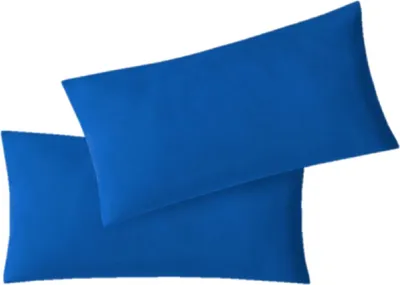 Produktbild von Kissenbezug Hülle Doppelpack mit Reißverschluss 40 x 60 cm Jersey Royalblau