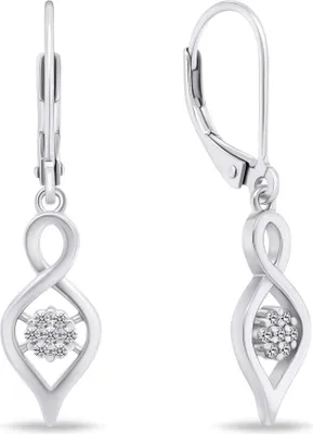 Image de Belles boucles d'oreilles en argent EA738W