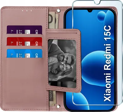 Immagine prodotto di Custodia con patta per Xiaomi Redmi 15C Chiusura magnetica + VETRO 9H