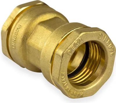 Produktbild von Messing Kupplung 63 x 63 mm Muffe Verschraubung PE-Rohr