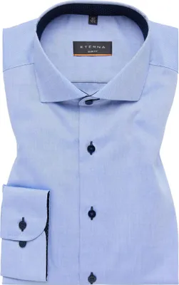 Produktbild von Eterna -  Herren Slim Fit Langarm Hemd (8100 F132), Größe:39, Farbe:Blau (12)