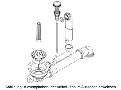 Produktbild von SCHOCK Ab- und Überlaufgarnitur für Spüle PINEDO D-100 / Ersatzteil