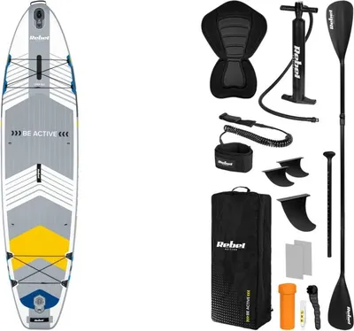 Immagine prodotto di Rebel RBA-4518-WH Paddleboard con accessori 335 cm, SUP ACTIVE PRO, bianco