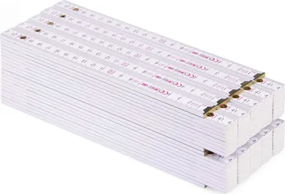 Produktbild von Zollstock Metrie Block 72 - 2m weiß 10 stück