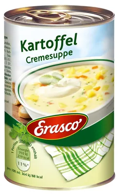 Obrázek produktu pro Erasco krémová bramborová polévka s uzenou slaninou 390ml
