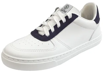 Produktbild von Natural World Vintage Kinder Retro-Sneaker Weiß/Dunkelblau (Marino), W88062-77