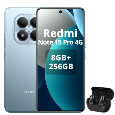 Produktbild von Xiaomi Redmi Note 15 Pro Smartphone 8/256GB, 6,77" AMOLED-Display, 6500mAh, IP65 Staub- und wasserdicht, Gletscherblau (mit Bluetooth Kopfhörer)
