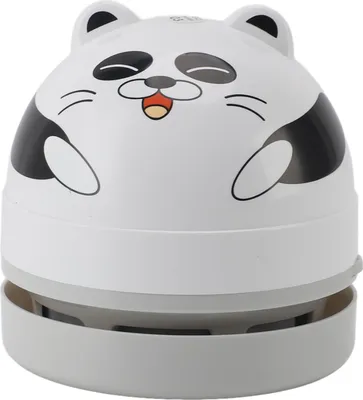 Image de Aspirateur de bureau avec buse d'aspiration Brosse de nettoyage Mini aspirateur de table portable pour nettoyer les miettes de poussière Ordinateur Voiture Panda