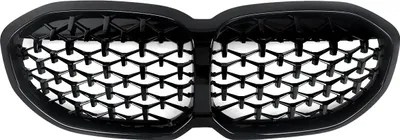 Produktbild von Frontgrill, Diamantstil, Einfache Installation, glänzendes Schwarz