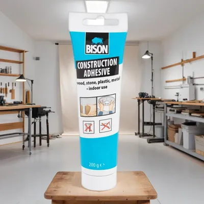 Produktbild von Bison Montagekleber 200g Extra Stark Kraftkleber Baukleber Klebstoff Universal Montage Dichtstoff Hochleistungskleber Innen Außen Bau Reparatur