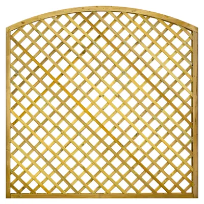 Produktbild von Ligna Gard Rankgitter Lausanne gebogen 7x7 cm Löcher 180x180 cm Holzzaun Kiefer Kesseldruckimprägniert 44x44 mm Rahmen 12x30 mm Lamellen