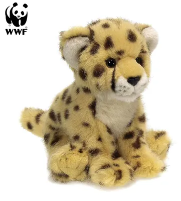 Produktbild von Plüschtier Gepard (sitzend, 19cm) lebensecht Kuscheltier Stofftier Raubkatze