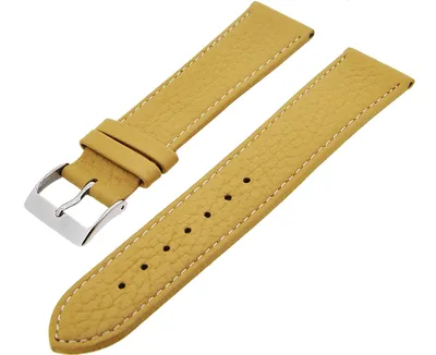 Produktbild von Uhrenarmband Kalbsleder flach mit Naht Vanille 20mm Dornschließe
