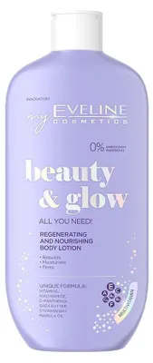 Immagine prodotto di Eveline Cosmetics Beauty&Glow – latte corpo, idratante, lenitivo – Cartone da 20