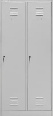 Zdjęcie produktu dla Szafka szafa BHP ubraniowa metalowa pracownicza dwudrzwiowa Mega-M J-80 80x50x180 cm skręcana popiel