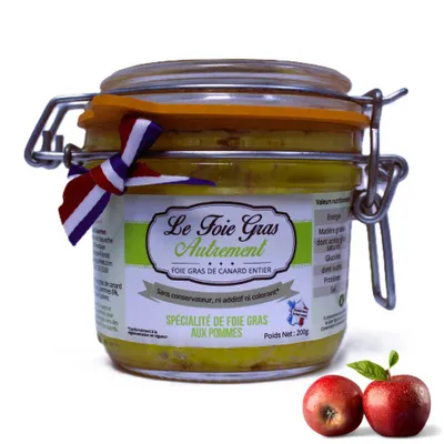 Immagine prodotto di Foie Gras Entier di Anatra alla Mela 200 g – Delizia Francese – Relais Gourmet
