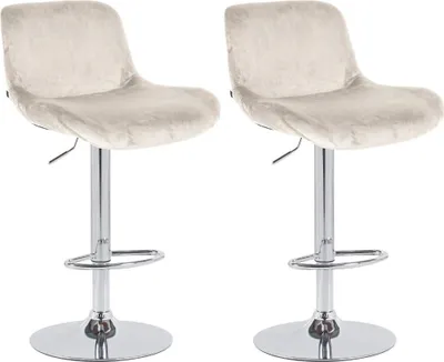 Immagine prodotto di Set di 2 sgabelli da bar regolabili - stile cromato - elevato comfort di seduta e design girevole