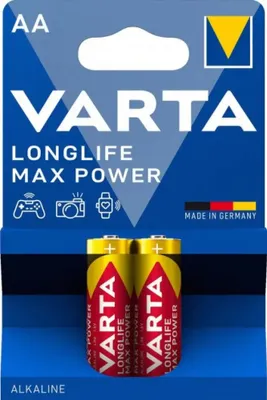 A package of Varta AA batteries.