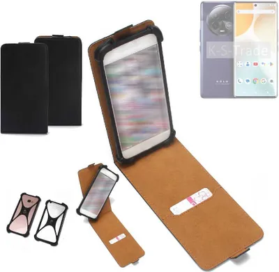 Produktbild von K-S-Trade Handyhülle Schutzhülle kompatibel mit BLU Bold K50 Hülle Case Cover Flip Style Bumper schwarz 1x