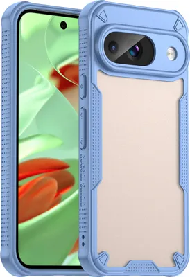 Image de Coque de protection pour Google Pixel 10 / Pixel 10 Pro, dos mat translucide, étui bumper TPU Bleu