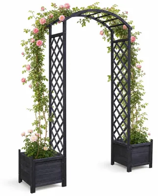 Immagine prodotto di Arco in legno con due fioriere