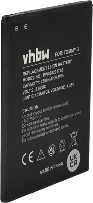 Produktbild von vhbw Akku Ersatz für Wiko 2610 für Handy Smartphone Telefon (2500 mAh, 3,8 V, Li-Ion)