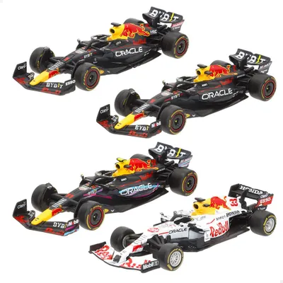 Produktbild von Bburago 1:43 RACE Formula F1 4PAC – Red Bull Racing RB20(2024) #1 M. Verstappen #11 S. Perez
