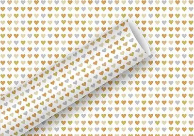 Produktbild von Geschenkpapier kleine bunte Herzen 1,5 m