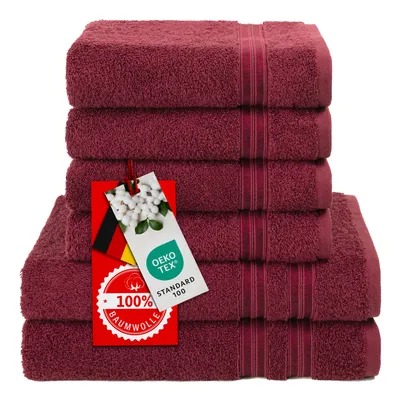 Produktbild von Hammetex Handtücher Set 6-teilig – 2 Badetücher 70x140 cm, 4 Handtücher 50x100 cm, 100% Baumwolle,