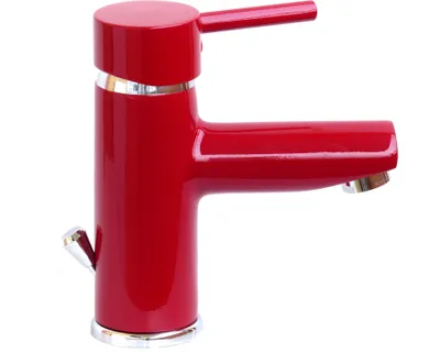 Produktbild von Einhebel-Waschtischarmatur Waschbecken Wasserhahn Bad Armatur Rot Laurana
