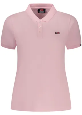 Immagine prodotto di Polo da donna rosa con ricamo - Eleganza dalla Norvegia, 1963