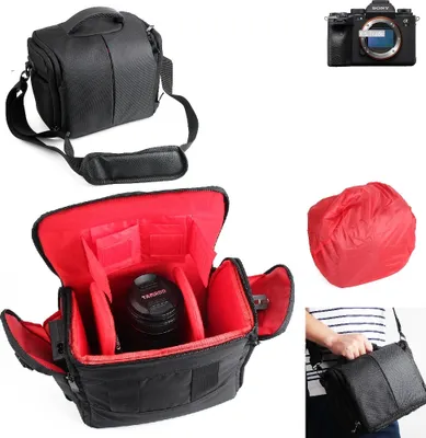 Produktbild von K-S-Trade Kompatibel mit Sony Alpha 1 Kameratasche Fototasche Schultertasche Zubehör Tasche einteilbare Trennwänden für Systemkamera, DSLR DSLM