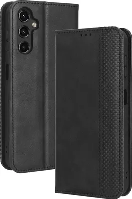 Produktbild von Mobigear Sensation  Samsung Galaxy A14 Hülle Klapphülle Geldbörse - Schwarz