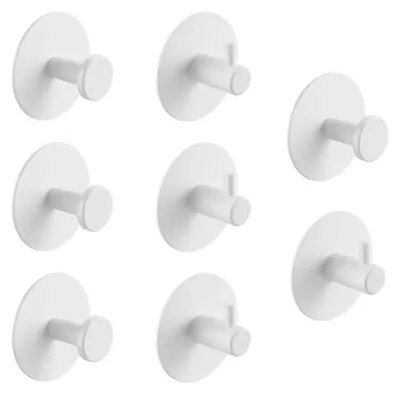Immagine prodotto di Omgoods - Set di 8 ganci adesivi in acciaio inossidabile